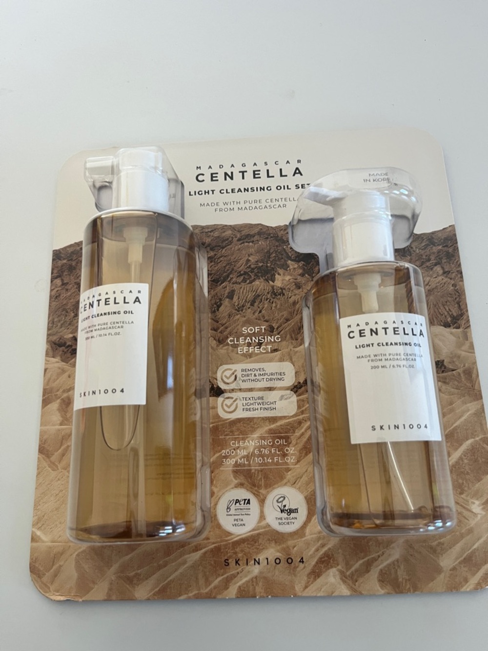 SKIN1004 Madagascar Centella Light Cleansing Oil Set - Clear Amber Bottles